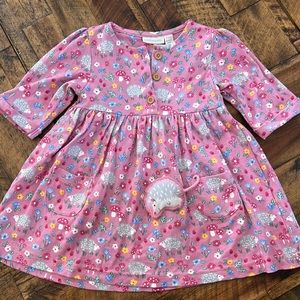 JoJo Maman Bébé Hedgehog Dress | Size 6-12mo